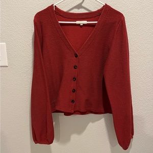 MADEWELL Ribbed Long Sleeve Blouse, M